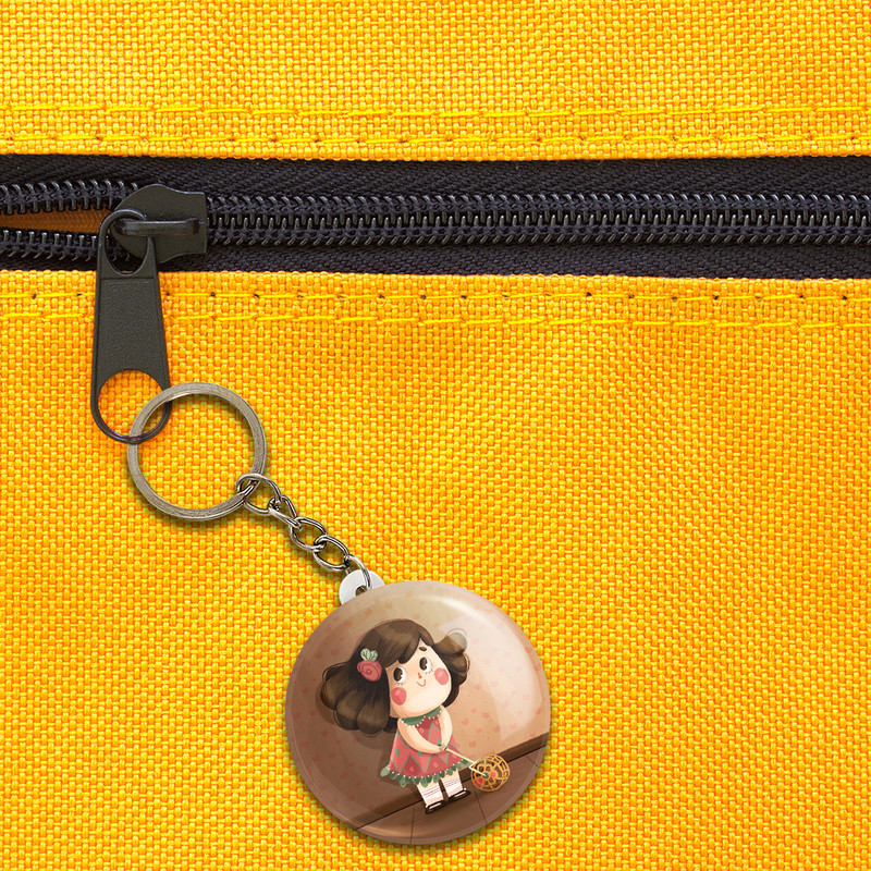 جاکلیدی خندالو مدل دخترانه فانتزی کد 25707 جاکلیدی خندالو مدل دخترانه فانتزی کد 25707