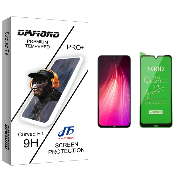 محافظ صفحه نمایش سرامیکی جی اف مدل Diamond glass مناسب برای گوشی موبایل شیائومی Redmi Note 8T