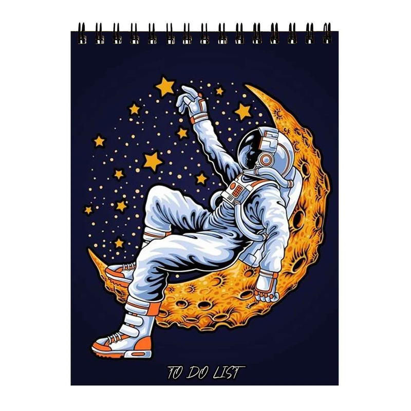 دفتر برنامه ریزی 50 برگ طرح فضانورد و ماه کد 3021