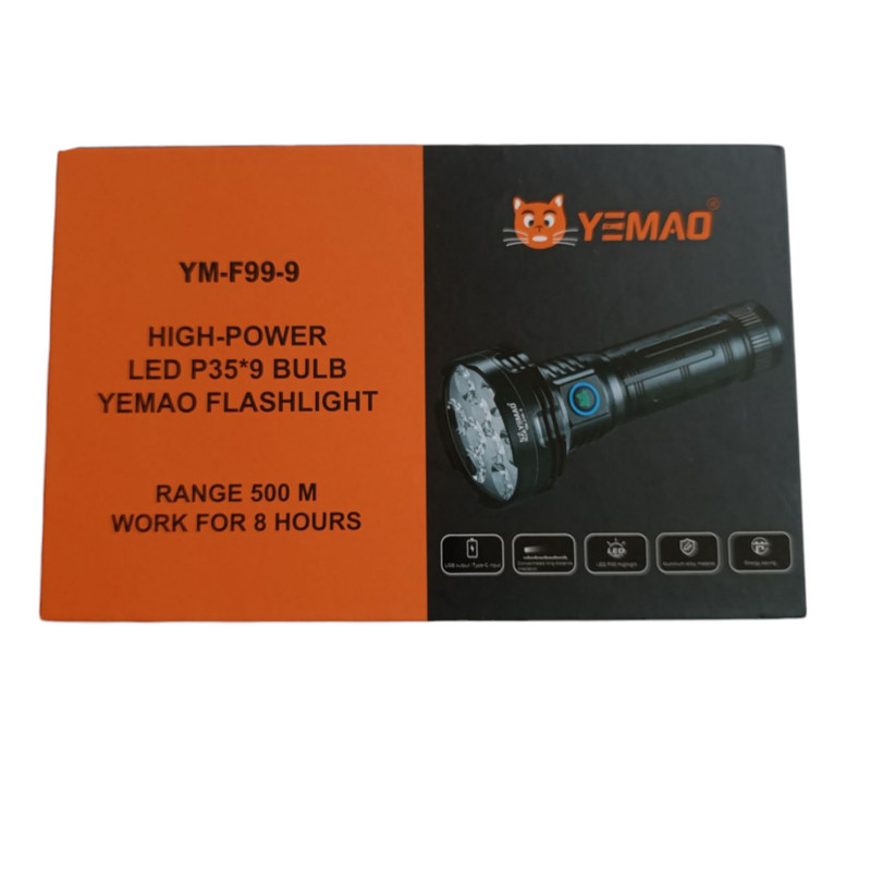 چراغ قوه دستی یئماو مدل YM-F99-9 رنگ نور مهتابی