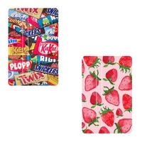 استیکر کارت مدل شکلات و توت فرنگی کد 017 مجموعه 2 عددی