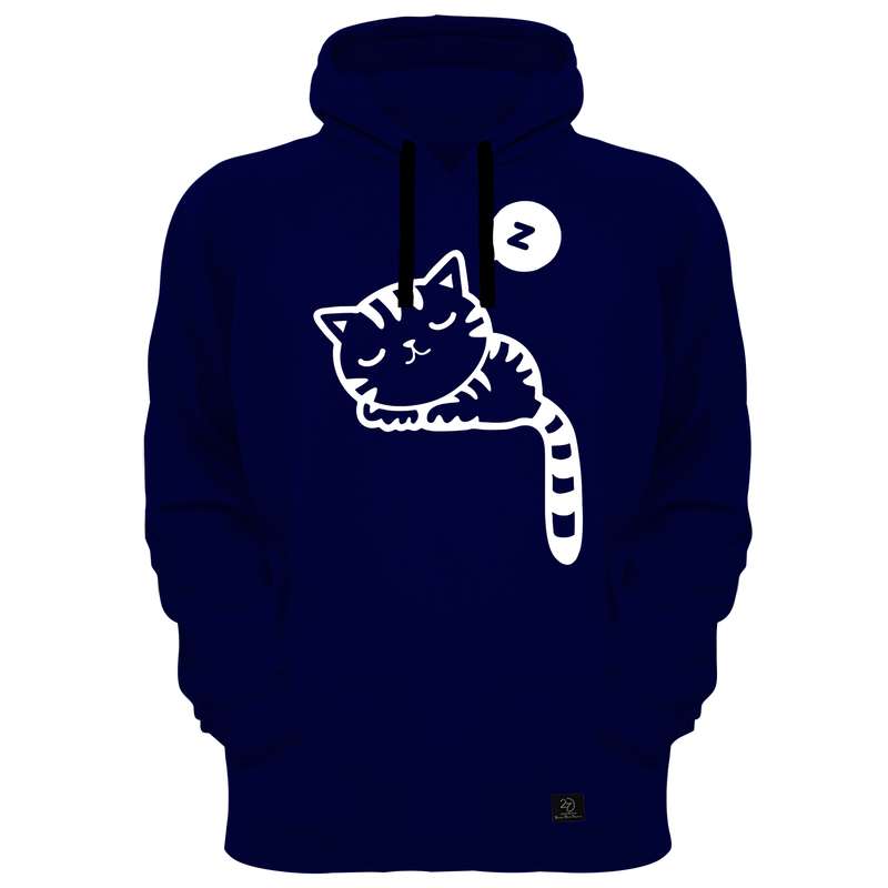 هودی زنانه 27 مدل گربه کد V03 رنگ سرمه ای 