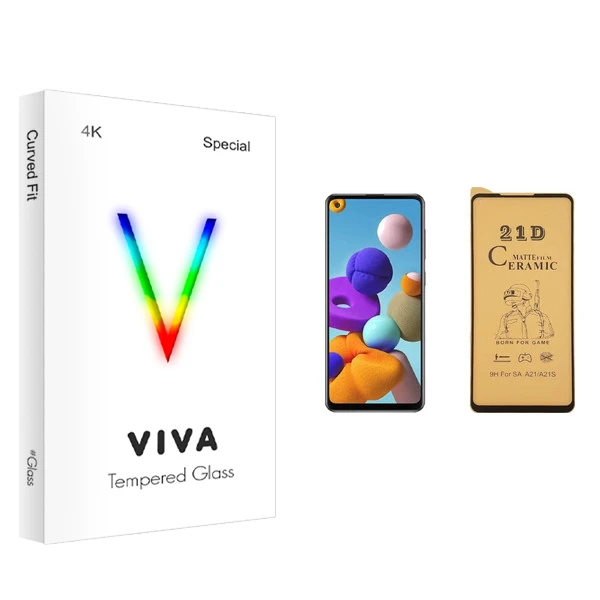 محافظ صفحه نمایش سرامیکی ویوا مدل 4K مناسب برای گوشی موبایل سامسونگ Galaxy A21