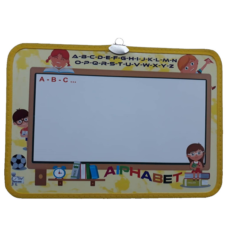 تخته وایت برد آرین نویس طرح a-b-c سایز 24*34 سانتی متر