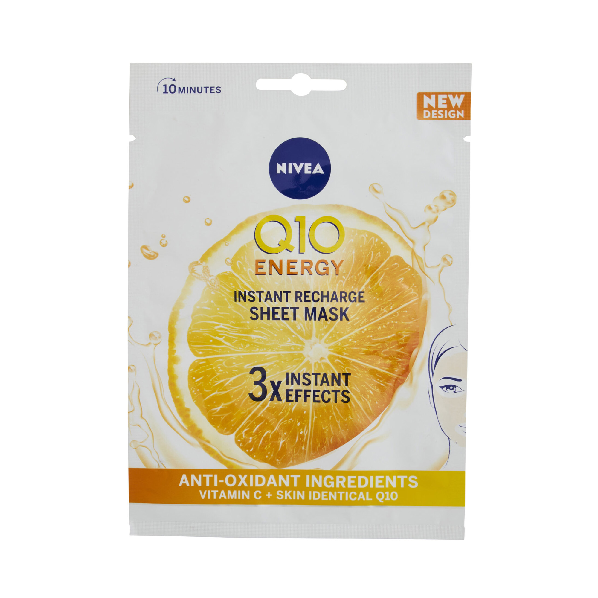 ماسک صورت نیوآ مدل Q10 Energy حجم 30 میلی لیتر