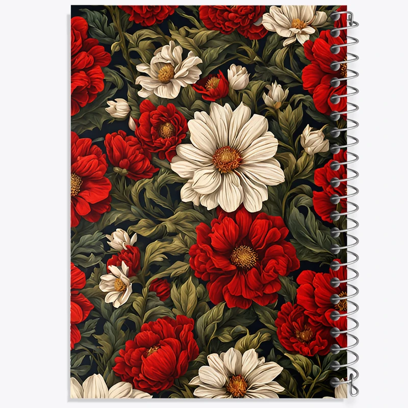 دفتر ژورنال نویسی 50 برگ خندالو مدل نقطه ای طرح گل گلی کد N2899