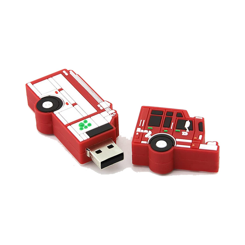 فلش مموری طرح ماشین آتش نشانی مدل UL-Firetruck ظرفیت 128 گیگابایت