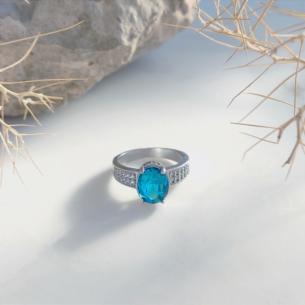 انگشتر زنانه مدل تک نگین کد JW541