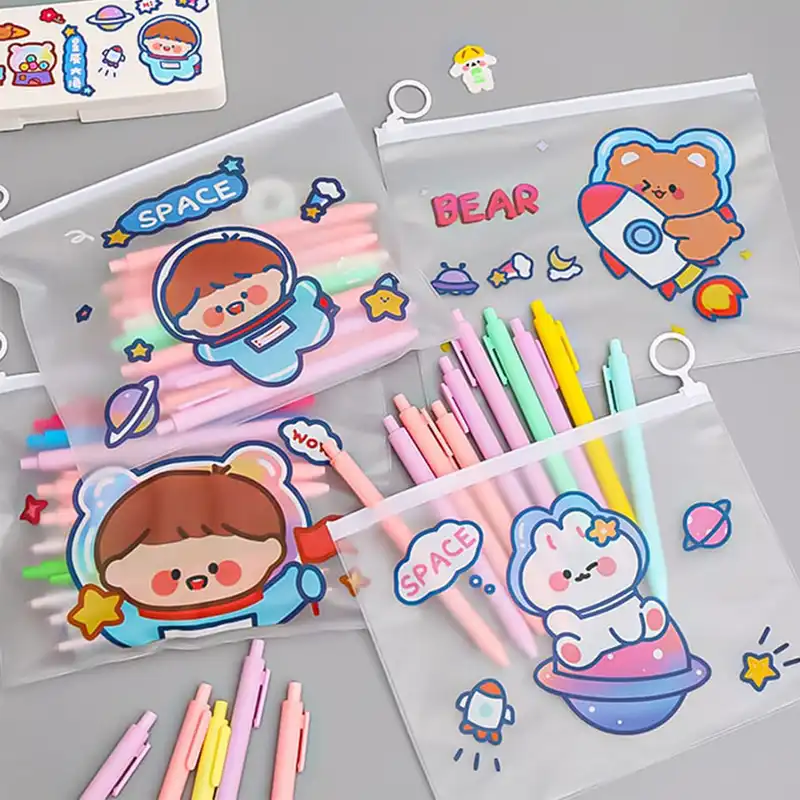 پوشه مدل زیپ دار طرح خرس فضانورد بسته 4 عددی