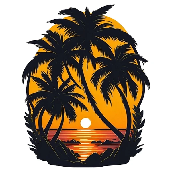 استیکر پارچه و لباس پاد آفرین طرح منظره کد 4291