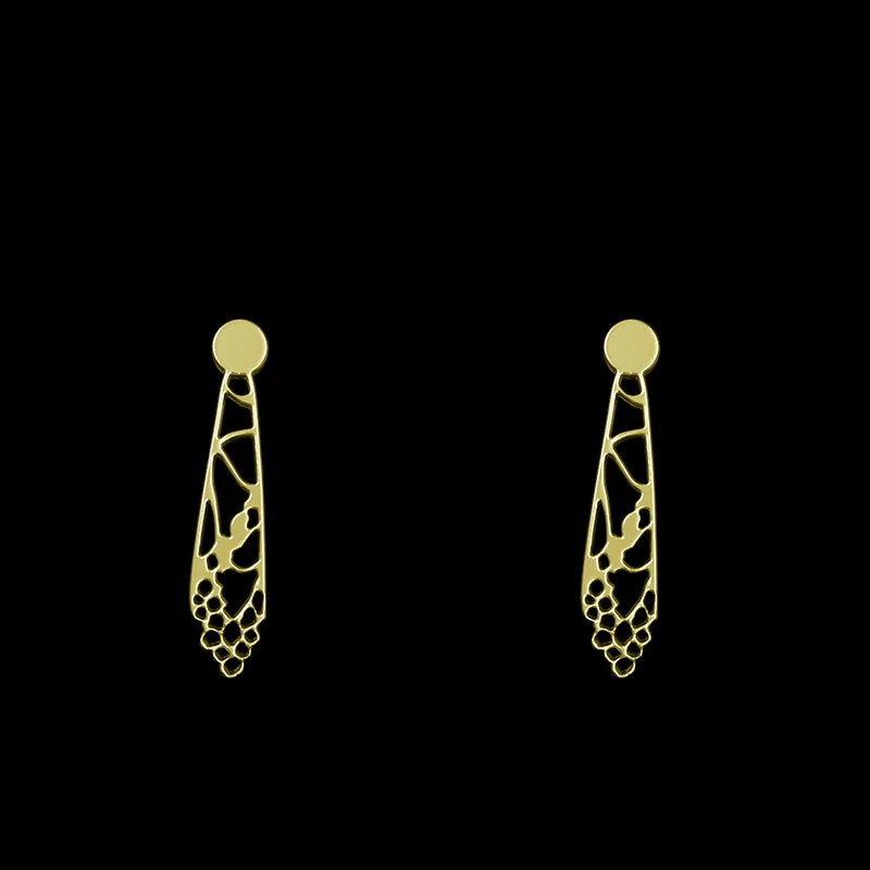 گوشواره طلا 18 عیار زنانه مدوپد مدل هندسی کد GA1-12920