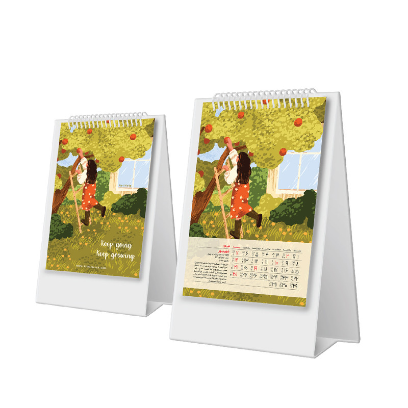 تقویم رومیزی سال 1404 کد F1 بسته 2 عددی