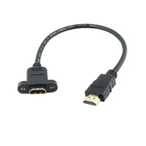 کابل HDMI مدل رو پنلی پیچ دار طول 0.2 متر