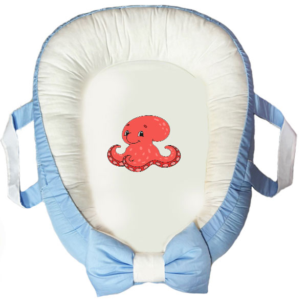 سرویس خواب سه تکه نوزاد ناریکو مدل گارد محافظ دار طرح هشت پا کد 0397