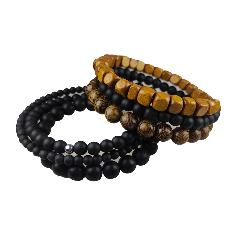 دستبند مردانه  مدل کینگ مجموعه دو عددی