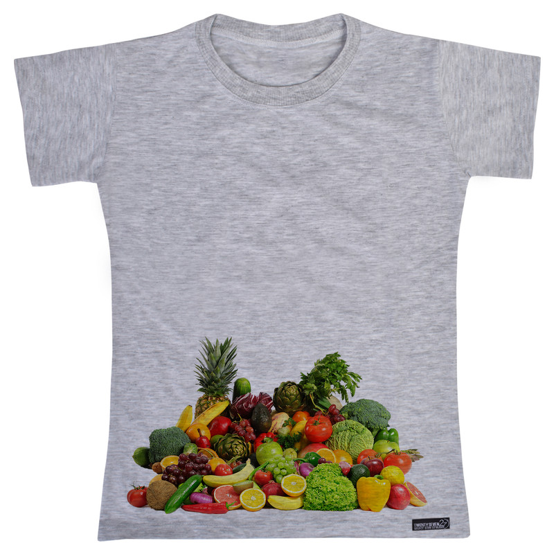 تی شرت آستین کوتاه پسرانه 27 مدل Fruit Vegetable کد MH928