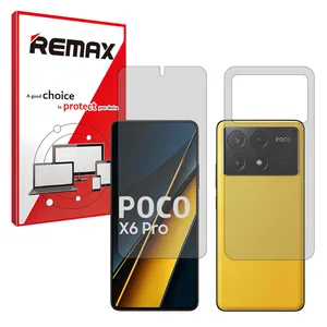 Remax Resistant model transparent screen protector suitable for Xiaomi Poco X6 Pro mobile phone along with the back protector