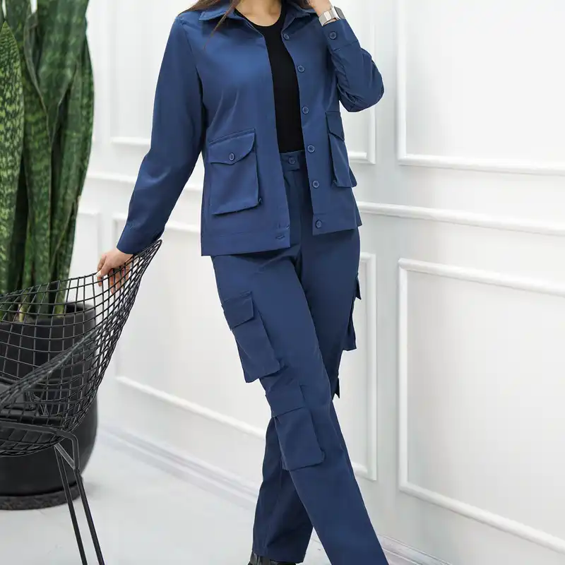 ست کت و شلوار زنانه السانا مدل کاملیا کد 155305