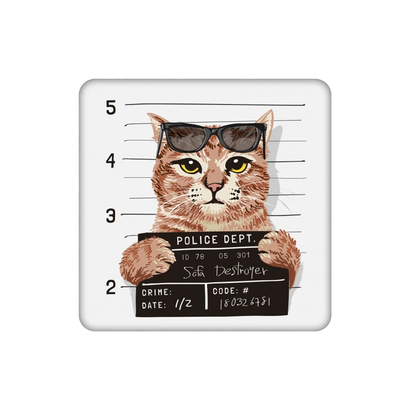 زیر لیوانی طرح گربه مجرم کد    5083309