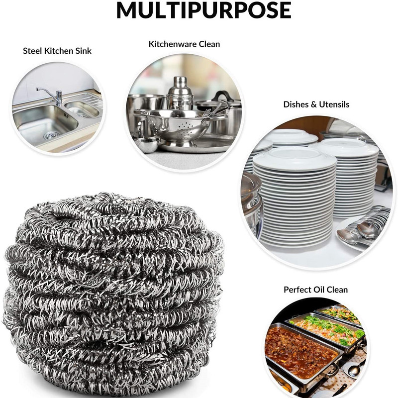 سیم ظرفشویی ریمکس مدل Stainless steel بسته دو عددی