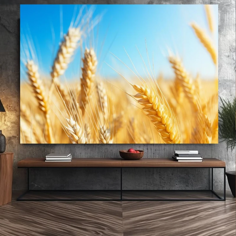 پوستر پارچه ای طرح مخمل  گندمزار مدل مزرعه گندم کد FP106872