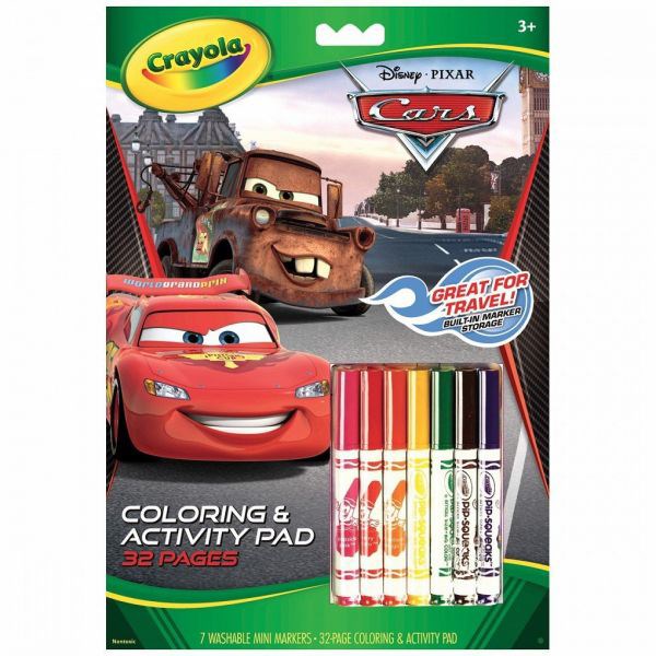 بسته رنگ آمیزی کرایولا سری Coloring And Activity Pad مدل Cars