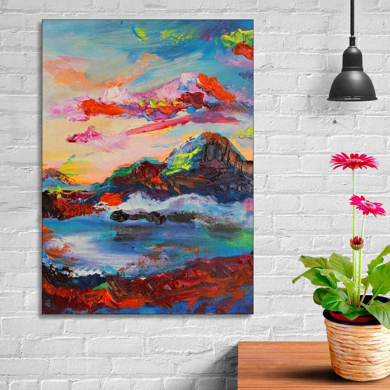 تابلو شاسی گالری استاربوی طرح کوه و آسمان مدل هنری 403