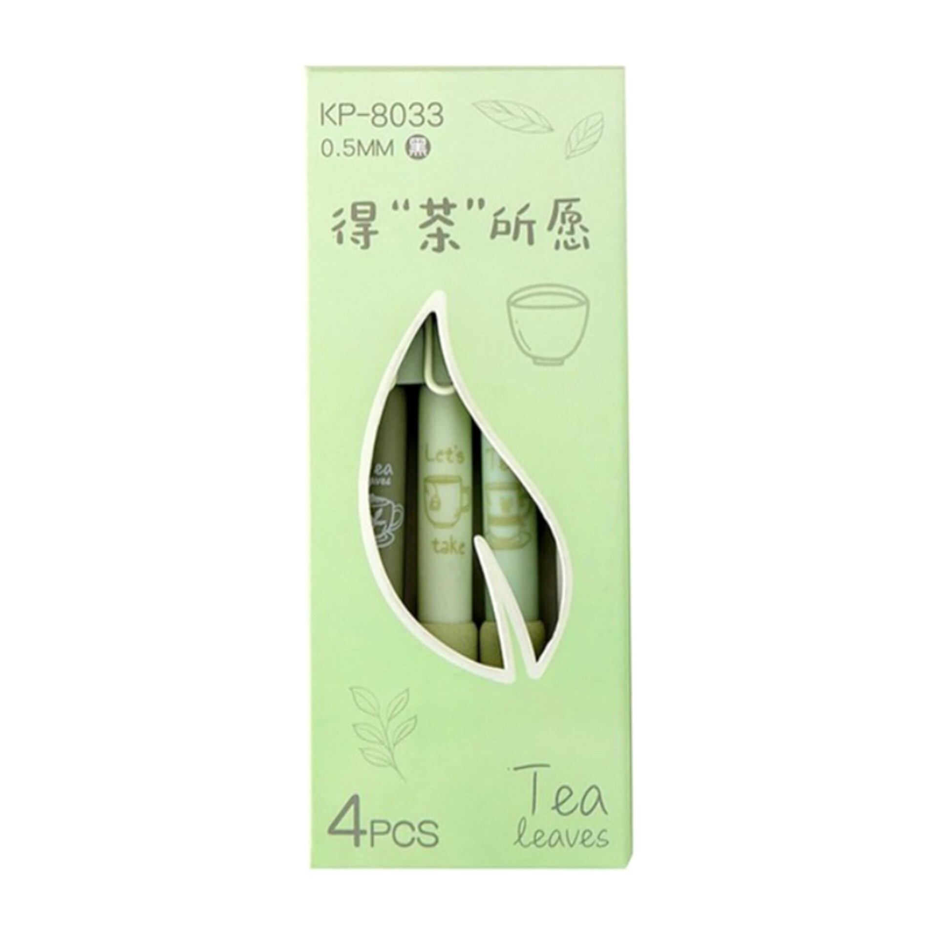 ست خودکار و روان نویس 0.5 میلی متری مدل Matcha Tea Leaves مجموعه 4 عددی