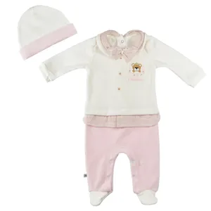 ست سرهمی و کلاه نوزادی پوشیران کد 5494 -1