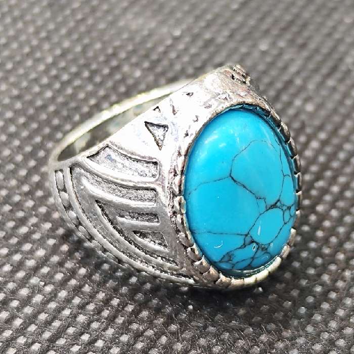 انگشتر مردانه مدل سنگ فیروزه کد 25