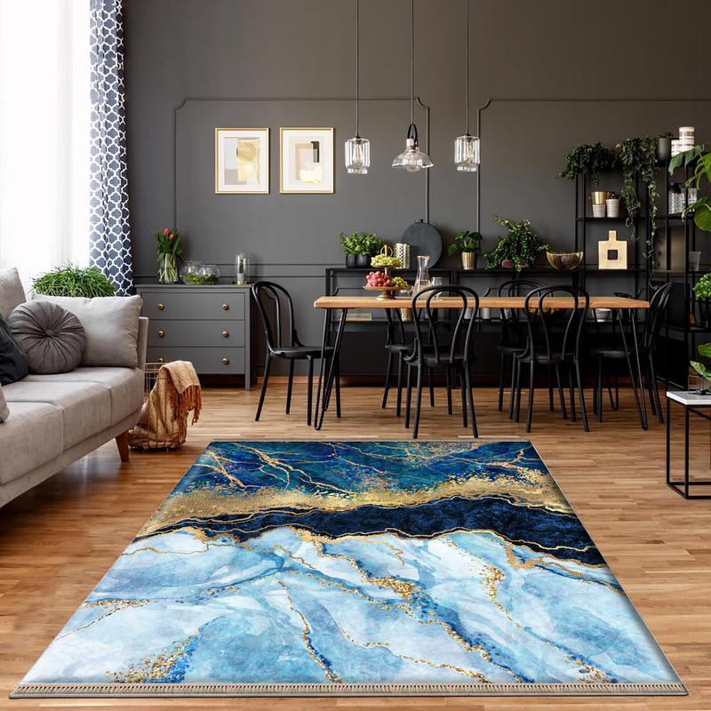 فرش پارچه ای مدل ترمز دار طرح سنگ دریا