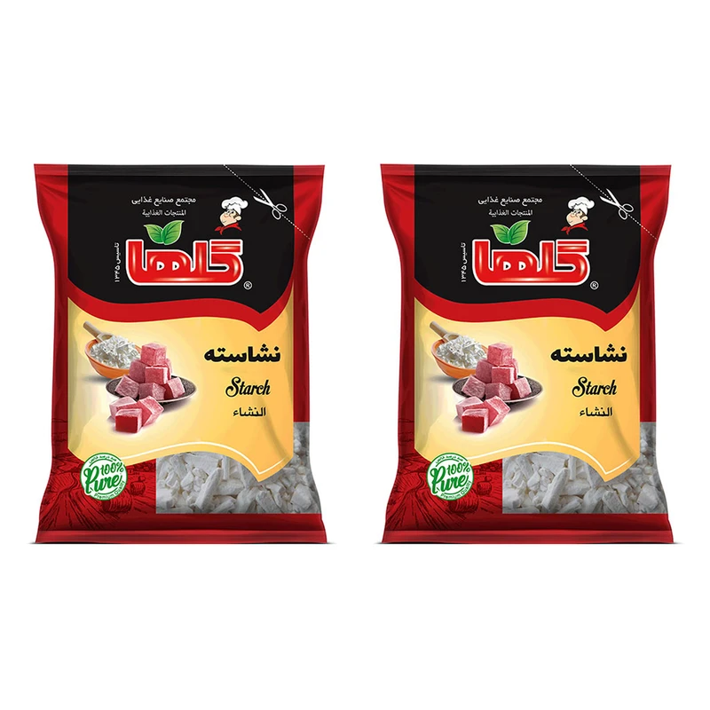 نشاسته گندم گلها - 50 گرم بسته 2 عددی