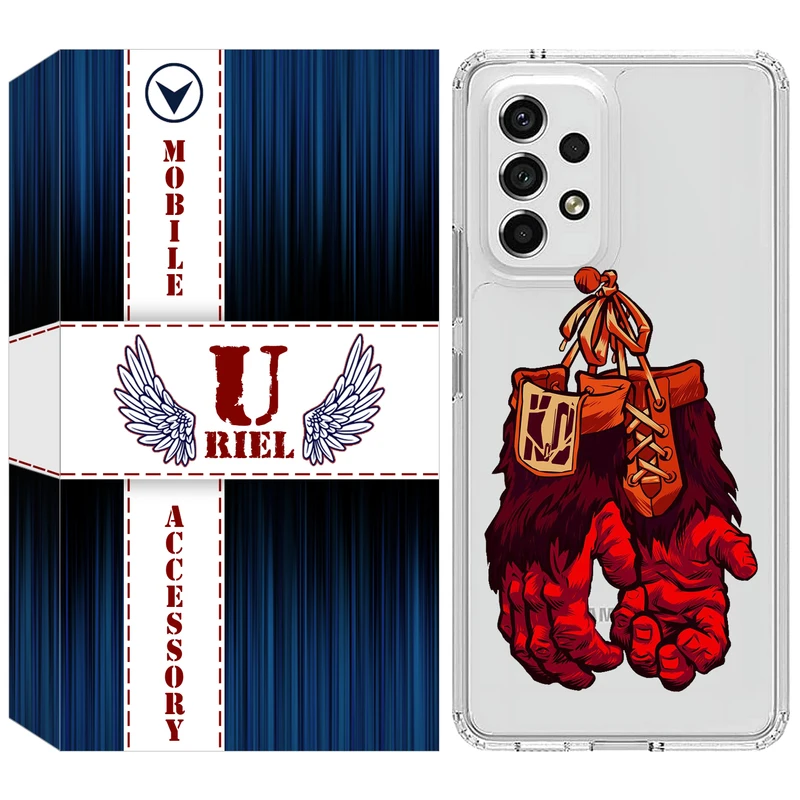 کاور یوریل مدل Clear کد 77 طرح دستکش مناسب برای گوشی موبایل سامسونگ Galaxy A23 4G