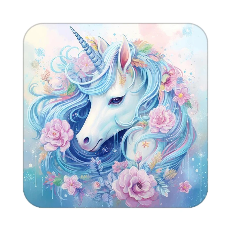 زیر لیوانی کاکتی طرح اسب تک شاخ و یونیکورن مدل mp30997