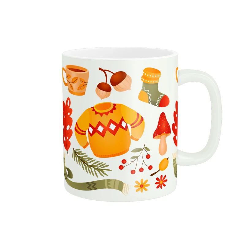 ماگ پادآفرین طرح تم پاییزی کد PM699