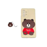 کاور طرح خرس سیلیکونی کد 9889 مناسب برای گوشی موبایل سامسونگ Galaxy A33  به همراه بند آویز 