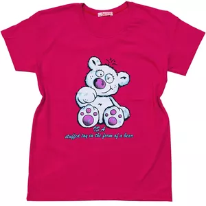 تی شرت آستین کوتاه زنانه طرح خرس مدل A53 کد 0260