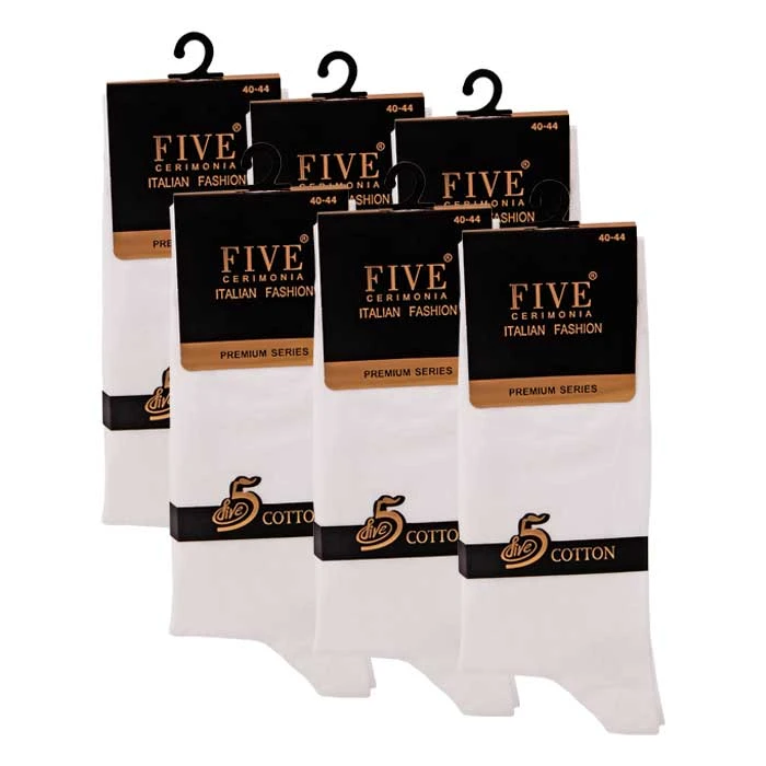 جوراب مردانه فایو کد 15915930 بسته 6 عددی