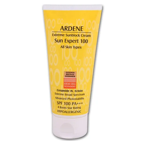 کرم ضد آفتاب آردن رنگ برنز صدفی SPF100
