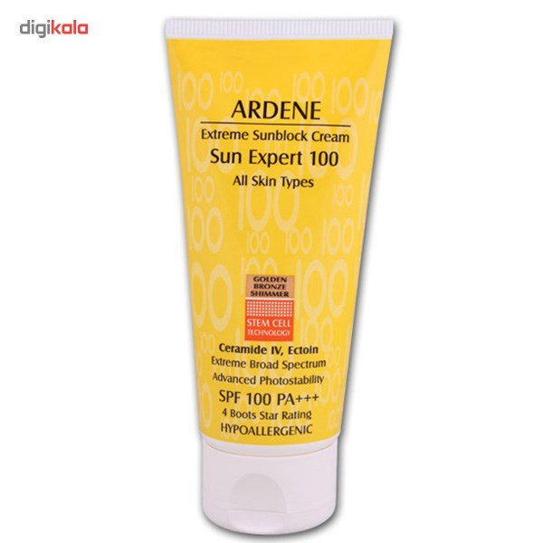 کرم ضد آفتاب آردن رنگ برنز صدفی SPF100