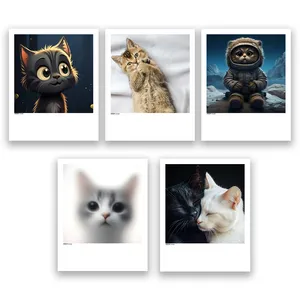 آویز تزیینی عرش مدل فانتزی گربه کد Asa1034 مجموعه پنج عددی