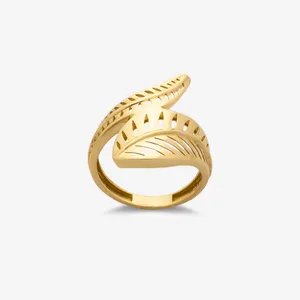 انگشتر طلا 18 عیار زنانه گلدم مدل R348002 سایز 53