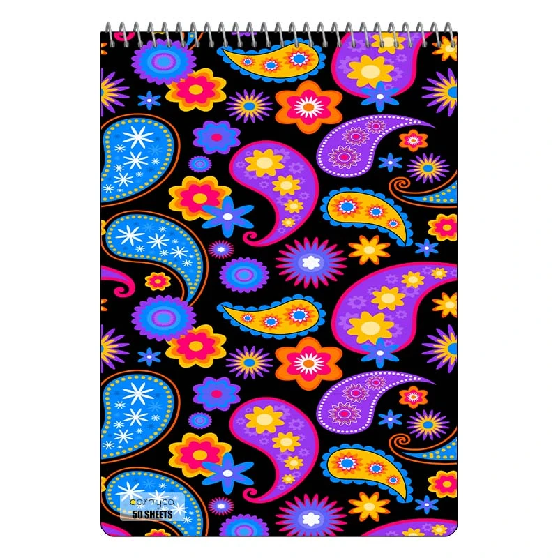 دفتر نقاشی 50 برگ سیمی کارنیکا طرح پترن ایرانی Persian Pattern کد 60032