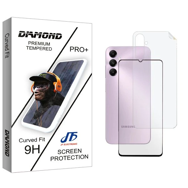 محافظ صفحه نمایش شیشه ای جی اف مدل Diamond مناسب برای گوشی موبایل سامسونگ Galaxy A25  به همراه محافظ پشت گوشی