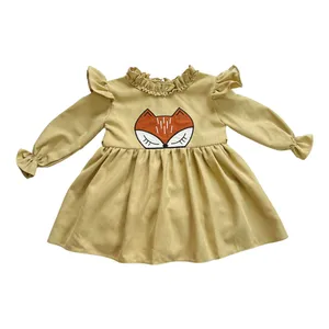 پیراهن آستین بلند یقه گرد دخترانه مدل روباه