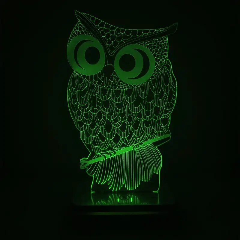 چراغ خواب طرح جغد مدل هفت رنگ