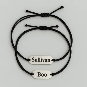 ست دستبند بندی زنانه و مردانه مدل نخی بو و سالیوان