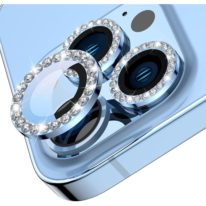 محافظ لنز دوربین مدل رینگی نگین دار مناسب برای گوشی موبایل اپل IPHONE14 /14PLUS