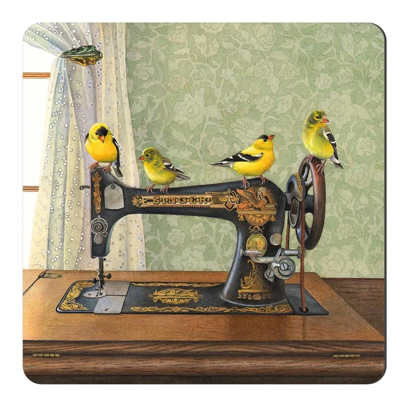  مگنت طرح چرخ خیاطی و قناری ها کد wmg698