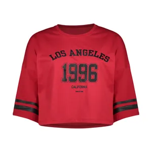 کراپ‌تاپ آستین کوتاه زنانه مدل لس آنجلس کد FU-6